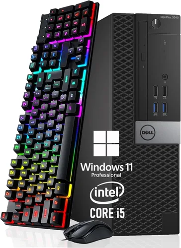 Dell Computadora de escritorio OptiPlex 3040 SFF, Quad-Core i5-6500 hasta 3.6 GHz, 8 GB de RAM, 256 GB SSD, teclado y mouse, WiFi, BT, Windows 11