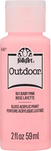 FolkArt Pintura acrílica para exteriores en varios colores (2 onzas), 1611 Baby Pink