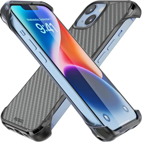 Miniatura 12 de REBEL Funda para iPhone 14 Plus [Serie de fibra de aramida Gen-4] Fuerte compatible con MagSafe, esquinas protectoras a prueba de golpes, botones