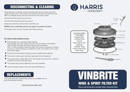 Miniatura 4 de Harris Filters Balliihoo Homebrew MkIII Vinbrite Kit de filtro de vino