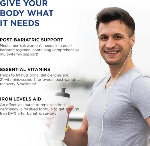 Miniatura 5 de Multivitamínico bariátrico con hierro para mujeres y hombres, mezcla todo en uno de 42 superalimentos para energía y apoyo inmunológico