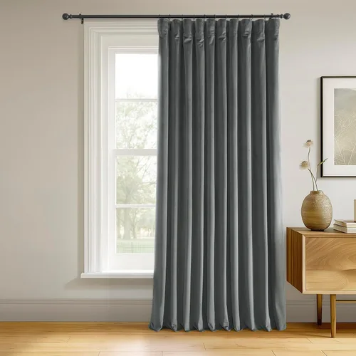 Miniatura 60 de HPD Half Price Drapes Cortinas Opacas Térmicas de Terciopelo Signature para Sala de Estar de 63 Pulgadas de Largo (1 Panel) con Bolsillo para Barra