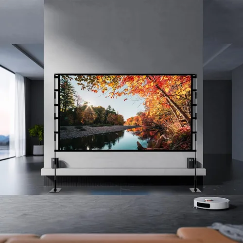 Miniatura 9 de TOWOND Pantalla de Proyector y Soporte, Pantalla de Proyector para Exteriores de 120 Pulgadas para Interiores, Pantalla de Película Portátil 16:9 4K