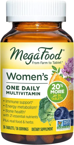 Miniatura 10 de MegaFood Multivitamínico para Mujeres One Daily - Multivitamínico para Mujeres - Vitamina C, Vitamina D, Hierro y Vitaminas B - Apoyo