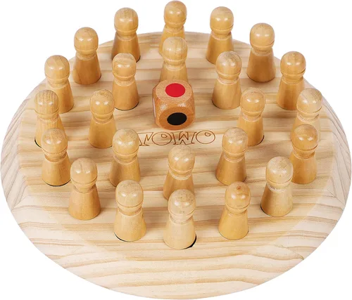 TOWO Juguetes de memoria de madera para niños, juegos de mesa familiares para niños y adultos, juegos mentales de madera, juguetes educativos para