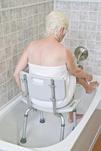 Miniatura 6 de Lumex Platinum Collection - Silla de ducha y baño con respaldo y ajuste de altura sin herramientas, 7921R-1