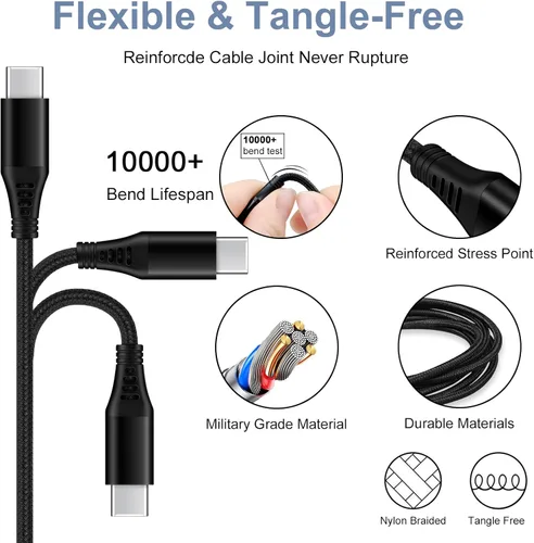 Miniatura 6 de Bloque de Carga Rápida Tipo C para Moto G Power 2025, G Stylus 2024, G Pure, G Play, X50 Ultra, para Motorola Edge 50 Pro, Edge+, Razr 50/40 Ultra