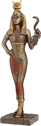 Miniatura 3 de Veronese Design Diosa egipcia Hathor sosteniendo una estatua de cobra