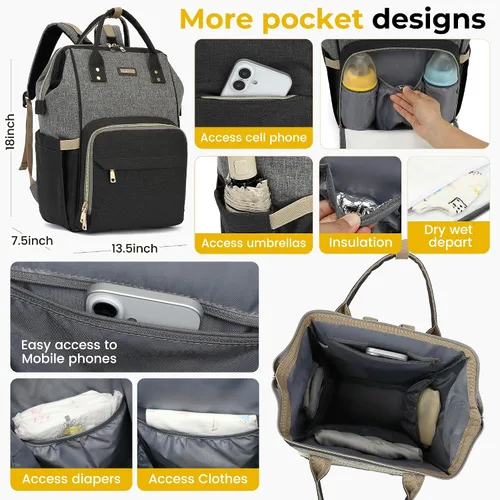 Miniatura 6 de mochila de pañales para bebe