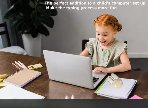 Miniatura 3 de Ratón inalámbrico con forma de conejito Kawaii, portátil, silencioso, ligero, silencioso, inalámbrico, USB, óptico, inalámbrico para PC, laptop