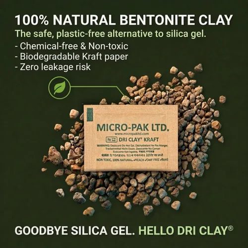 Miniatura 2 de Micro-Pak Dri Clay Kraft, paquetes de desecantes de absorción de humedad más alta, alternativa a paquetes de gel de sílice, arcilla de bentonita