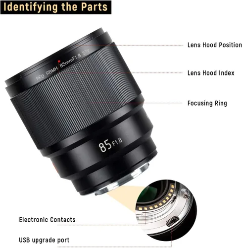 Miniatura 8 de VILTROX 85mm F1.8 Mark II lente de enfoque automático de fotograma completo para Sony E Mount, lente de telefoto medio de apertura grande STM