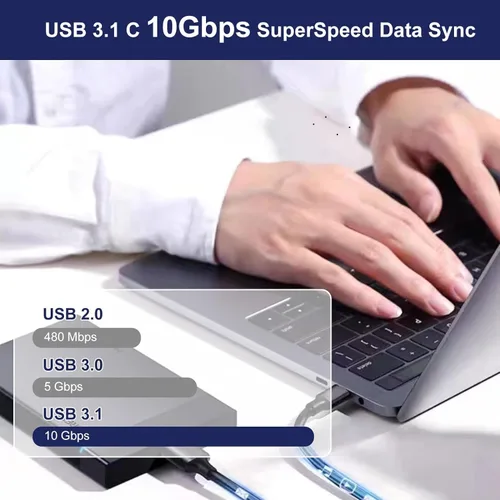 Miniatura 4 de Cable USB C a Micro USB 3.0 de carga rápida, cable de transferencia de datos de alta velocidad de 10 Gbps compatible con Samsung Galaxy S5 Note 3