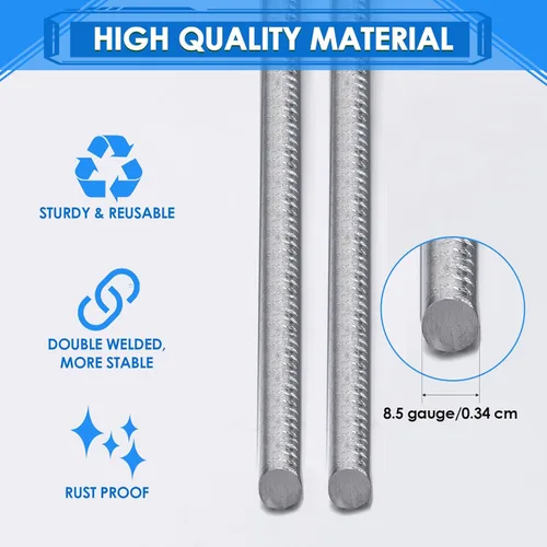 Miniatura 3 de 30 estacas en H para letreros de patio de 16.5 x 7 pulgadas, estacas de alambre de metal resistentes a la intemperie para letreros corrugados