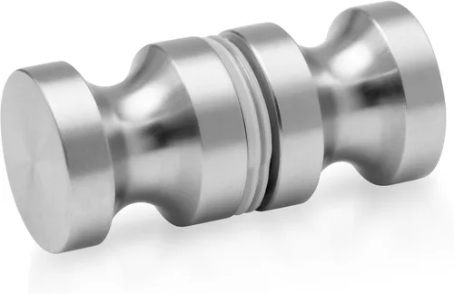 CKB Pomo de puerta de cristal, apto para vidrio de 5/16 a 1/2 pulgadas de grosor, mango de acero inoxidable para puerta de cristal de ducha (níquel