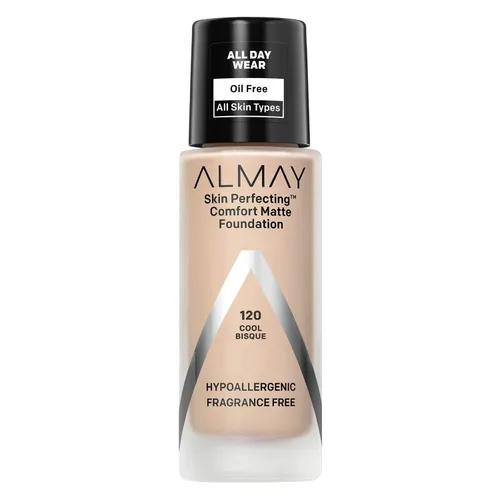 Miniatura 16 de Almay Skin Perfecting Comfort Base Mate, Hipoalergénica, Libre de Crueldad-Sin Fragancia, Maquillaje Líquido Probado por Dermatólogos, Capuchino