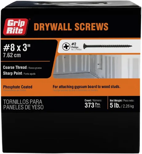 Miniatura 12 de Grip-Rite 1CDWS1 #6 X 1" Phillips Bugle Head Coarse Thread Sharp Point Tornillo para Paneles de Yeso, Caja de 1 libra