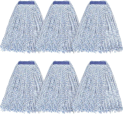 Miniatura 8 de Matthew Cleaning - Paquete de 3 trapeadores de algodón de 16 onzas, cuerda abierta de algodón, recambios de cuerda resistente, mezcla universal