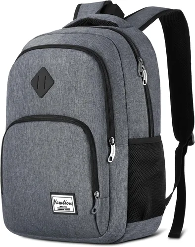 Miniatura 15 de Mochila escolar YAMTION para adolescentes, mochila con USB para preparatoria y universidad, camuflaje azul