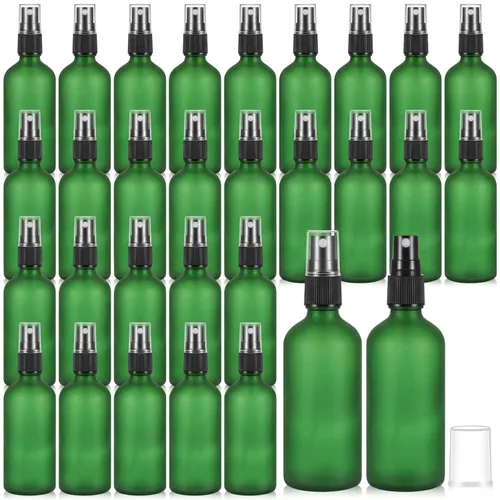 Miniatura 7 de Roshtia 30 Pcs 0.33 oz/ 10 ml Beech Wood Color Glass Spray Bottle Refillable Perfume Atomizer Clear Decorative Empty Bottles with Fine Mist Sprayer