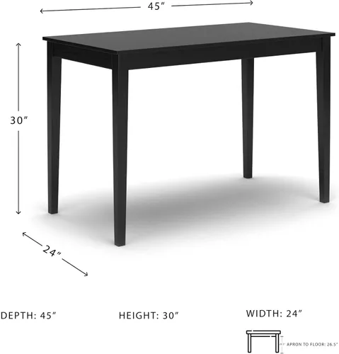Miniatura 3 de Signature Design by Ashley Kimonte - Mesa rectangular de comedor, color negro
