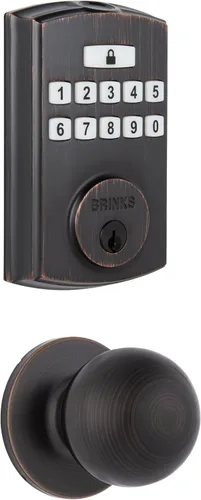 Miniatura 11 de BRINKS Cerraduras de Seguridad para Puerta, Entrada sin Llave de Alta Seguridad, Cerradura de Puerta Electrónica Inteligente con Cerradero, Hasta 50