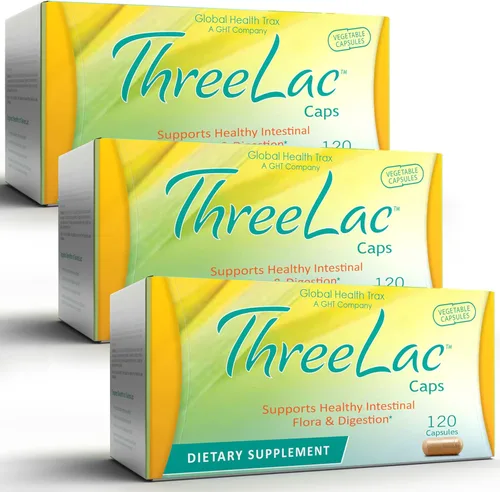 Miniatura 7 de Global Health Trax GHT - Cápsulas probióticas ThreeLac, 120 unidades, apoyo digestivo integral para hombres, mujeres y niños, sistema inmunológico