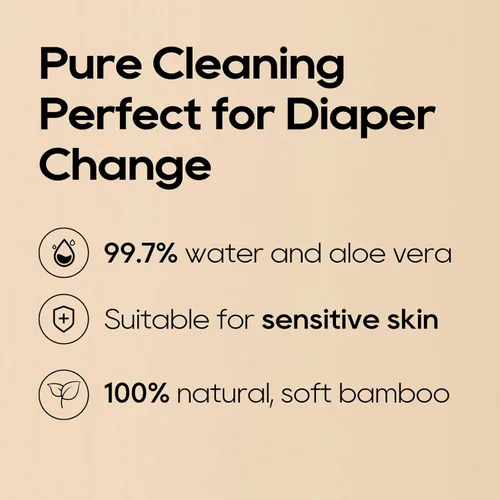 Miniatura 5 de ECO BOOM Toallitas de bambú para bebé, 99% a base de agua y sin perfume, toallitas húmedas hipoalergénicas a base de plantas a granel