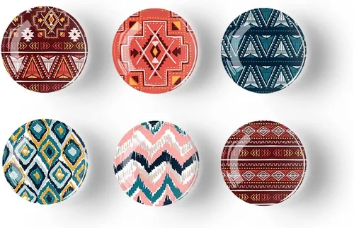 Miniatura 2 de 12 piezas de imanes de nevera de vidrio con fuerte magnetismo, adhesivo para nevera, decoración de nevera de cristal de estilo bohemio