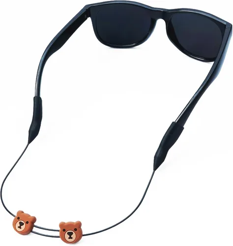 Pilotfish Correa para lentes de sol para niños, soporte ajustable para lentes de sol sin cola para niños y niñas Oso