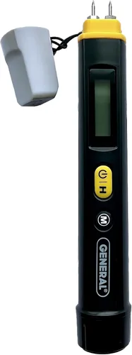 General Tools - MMP100 - Medidor de humedad digital compacto – Herramienta con pin detecta la humedad en madera y materiales de construcción para
