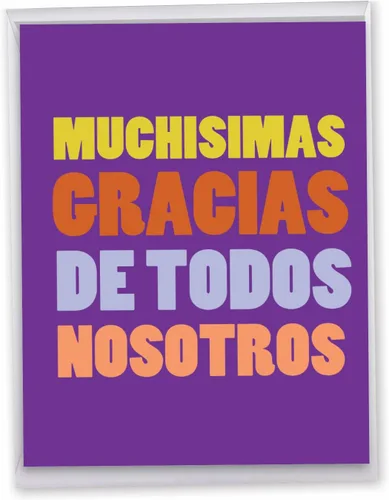 Miniatura 11 de NobleWorks - Tarjeta de papel de agradecimiento grande y divertida de 8.5 x 11 pulgadas con sobre (paquete de 1) Jumbo Big Ass Thank You J6399TYG