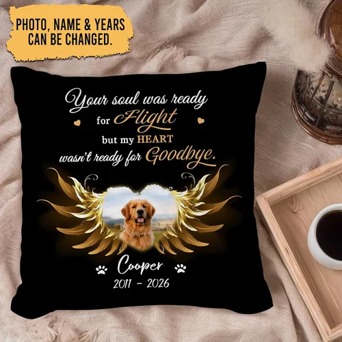 Miniatura 2 de Hyturtle Almohada personalizada conmemorativa de condolencia con inserción - 12"x12" impresa por ambas caras con nombre personalizado y foto