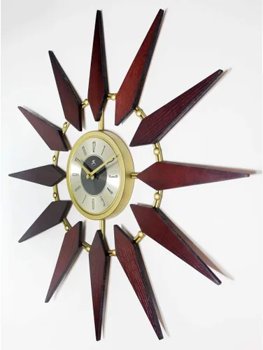 Miniatura 4 de Infinity Instruments Orion Starburst - Reloj de pared moderno de mediados de siglo, 30 pulgadas, grande, de mediados de siglo, moderno, decoración
