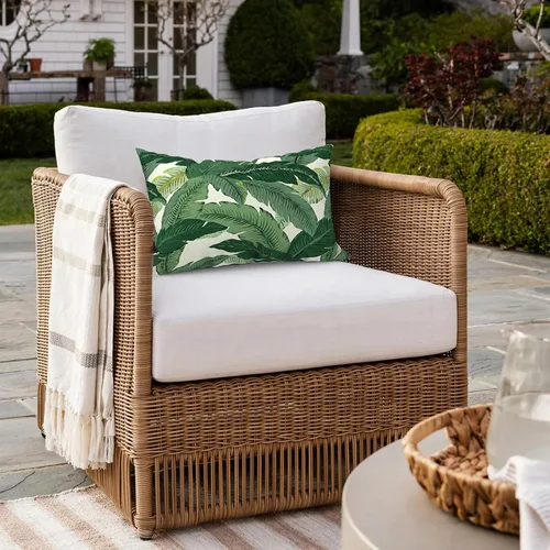 Miniatura 620 de Juego de 2 almohadas para exteriores de 16 x 16 pulgadas, repelentes al agua con interiores, para muebles de patio, hogar, jardín, geometría bohemia