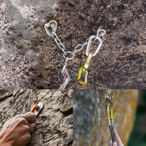 Miniatura 6 de Pernos de escalada de 25 kN anclajes de acero inoxidable para escalada perno de anclaje Perno de expansión resistente, Piton Tiedown para escalada