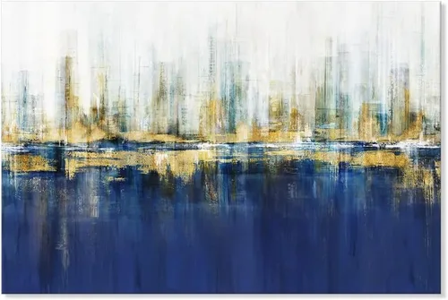 Miniatura 9 de 7Fisionart Abstract Coastal Ocean Beach Wall Art Blue Sea Waves Canvas Print Neutral Pastel Seascape Poster Modern Minimalist Coastal Wall Decor For