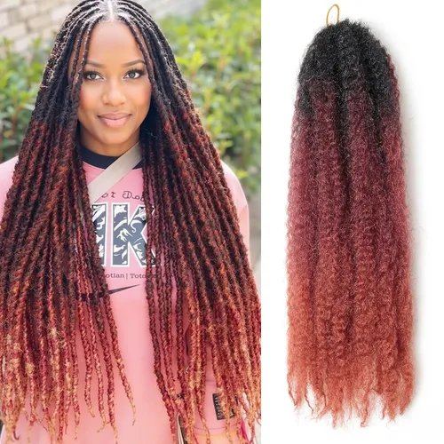 Miniatura 46 de Cabello trenzado Marley Twist de 18 pulgadas, extensiones sintéticas suaves, esponjosas y versátiles para estilos de aspecto natural, perfecto