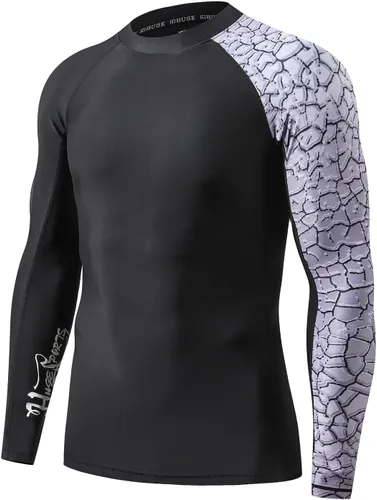 Miniatura 17 de HUGE SPORTS Camiseta de protección contra erupciones de manga larga para hombre UPF 50+ con protección UV, de secado rápido, con costuras de Bosque