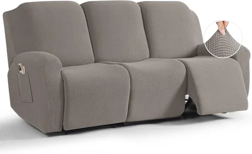 Miniatura 42 de TAOCOCO Funda reclinable de 4 piezas, funda elástica para sofá reclinable de 4 piezas, funda reclinable con 1 asiento, protector suave, fundas