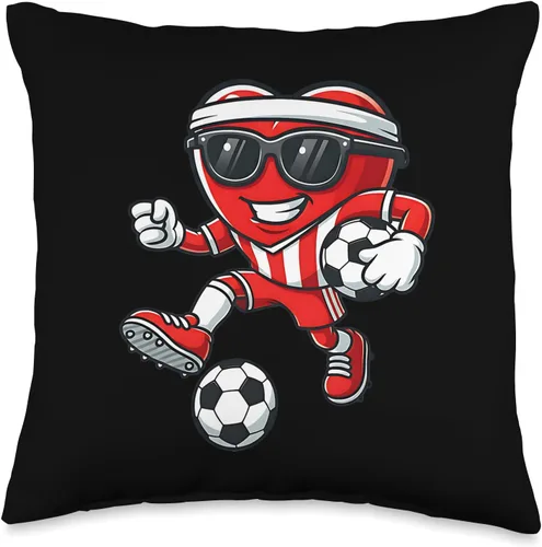 Cute Soccer Boy – Funny Football Throw Pillow