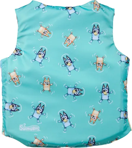 Miniatura 5 de SwimWays Bluey Chaleco salvavidas aprobado por la Guardia Costera de Estados Unidos, chaleco de natación para niños de 33 a 55 libras, azul