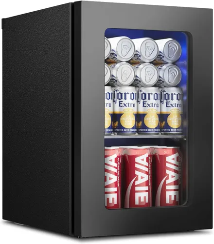 Miniatura 8 de Feelfunn Refrigerador de Bebidas para 24 Latas - Mini Refrigerador con Control Digital de Temperatura, Nevera de Soda Vino Cerveza Bebidas