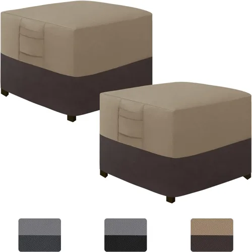 Miniatura 28 de Easy-Going Funda otomana para exteriores, funda impermeable para otomana de patio, funda resistente para muebles de exterior con asas acolchadas