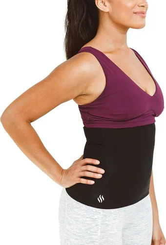Miniatura 5 de Sweat Shaper – Cinturón de sauna para reducción de cintura para mujer, entrenador de cintura sin neopreno Negro