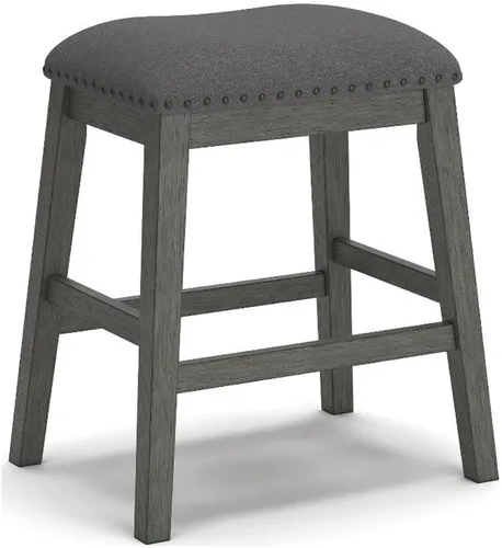 Miniatura 7 de Signature Design by Ashley Caitbrook Rustic - Taburete tapizado de 24.4 pulgadas de altura de mostrador, 2 unidades, color gris