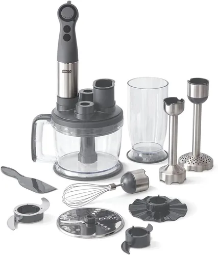 Miniatura 7 de Dash Chef Series - Batidora de mano de inmersión de 5 velocidades con cuchillas de acero inoxidable, accesorio para batidora y guía de recetas