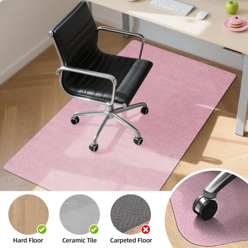 Miniatura 3 de Tapete para silla de oficina para suelo de madera dura y azulejos, tapete para silla de escritorio de computadora de 55 x 35 pulgadas, tapete