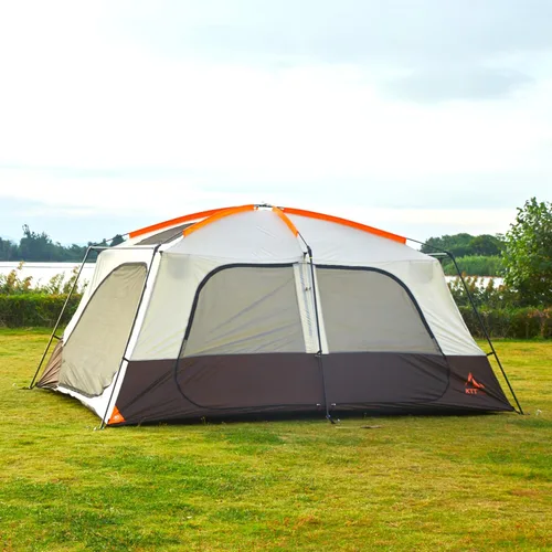 Miniatura 16 de KTT Extra Large Tent 6-12-14 Person,Family Cabin Tents,2 Rooms,3 Doors and 3 Windows with Mesh,Straight Wall,Waterproof,Double Layer,Big Tent for