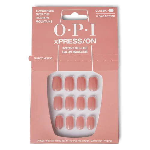 Miniatura 23 de OPI xPRESS/ON Press on Nails Short Round Classic, Long Almond & Coffin Shape Press-On Professional Nail Art Kit Zapatilla de cristal Velvet White